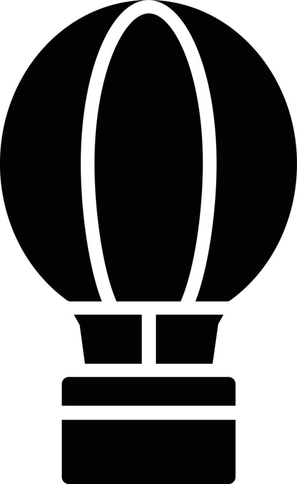 Hot Air Balloon Glyph Icon vector