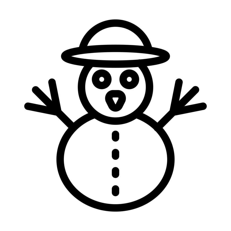 diseño de icono de muñeco de nieve vector