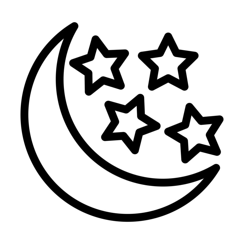 Moon And Stars Icon Design vector
