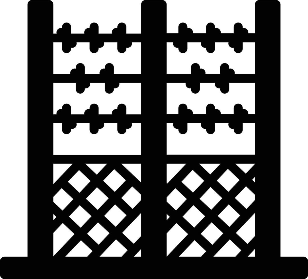 Fence Glyph Icon vector
