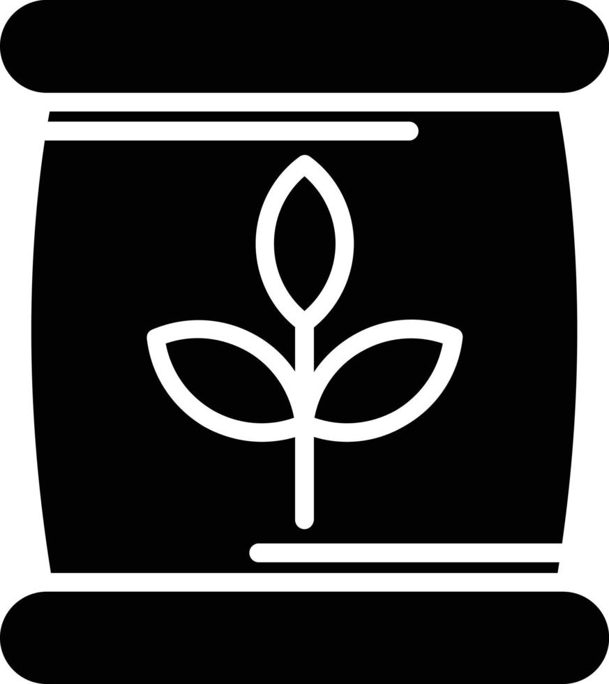 Seed Bag Glyph Icon vector