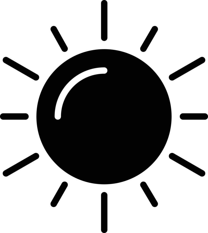 icono de glifo de sol vector