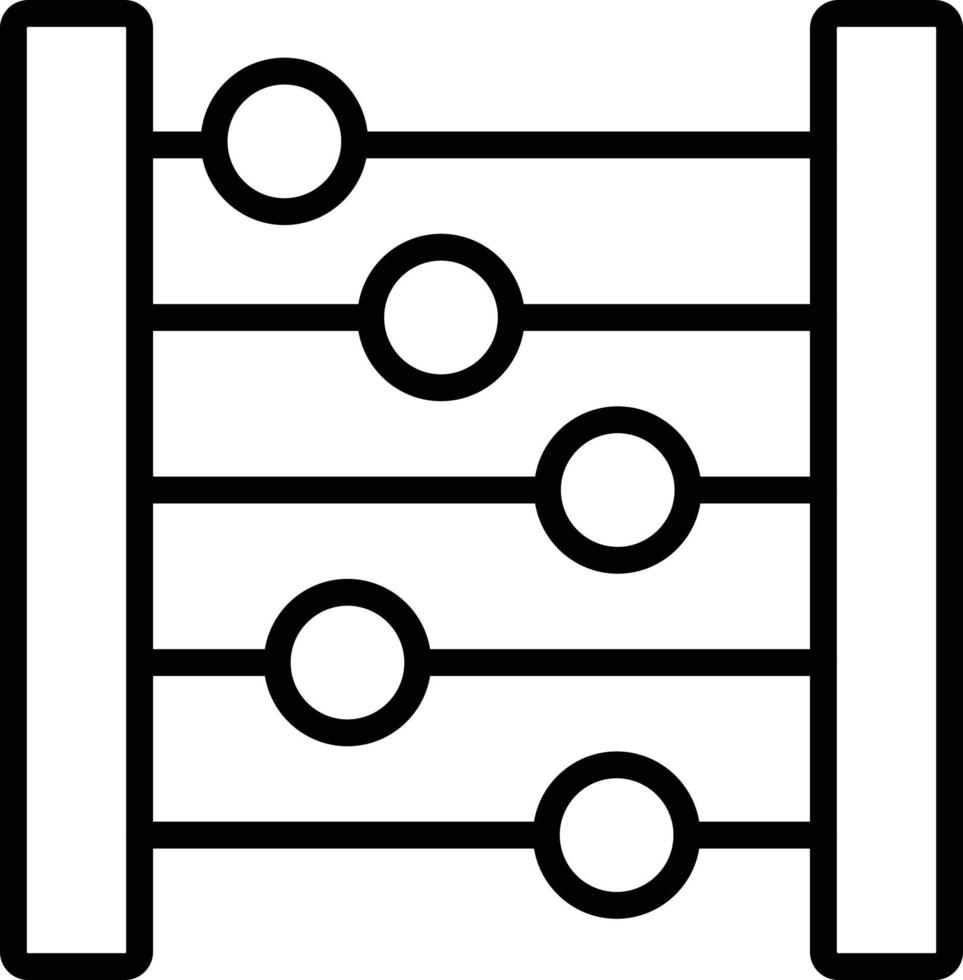 Abacus Line Icon vector