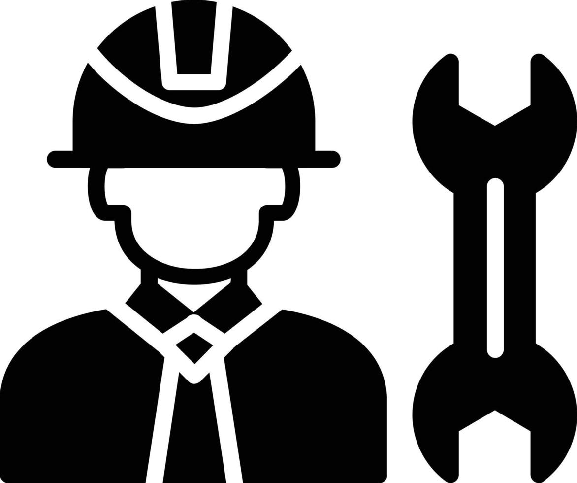 Engineer Glyph Icon vector