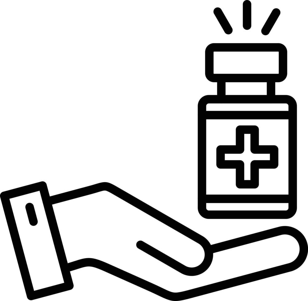 Vaccine Line Icon vector