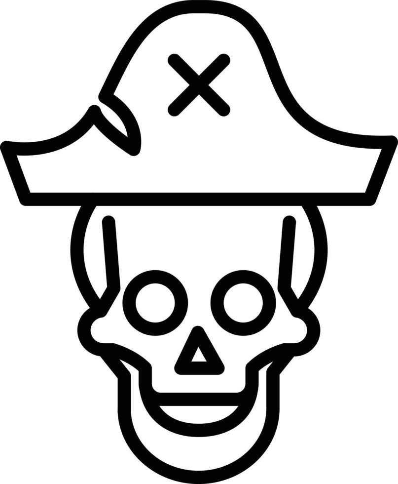Skull Line Icon vector