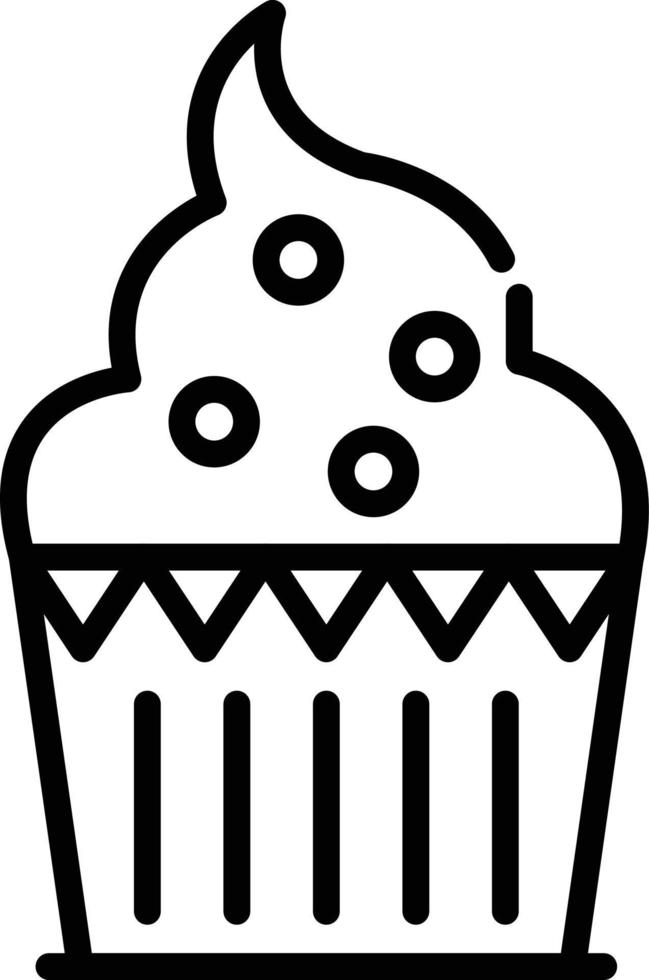 Muffin Line Icon vector