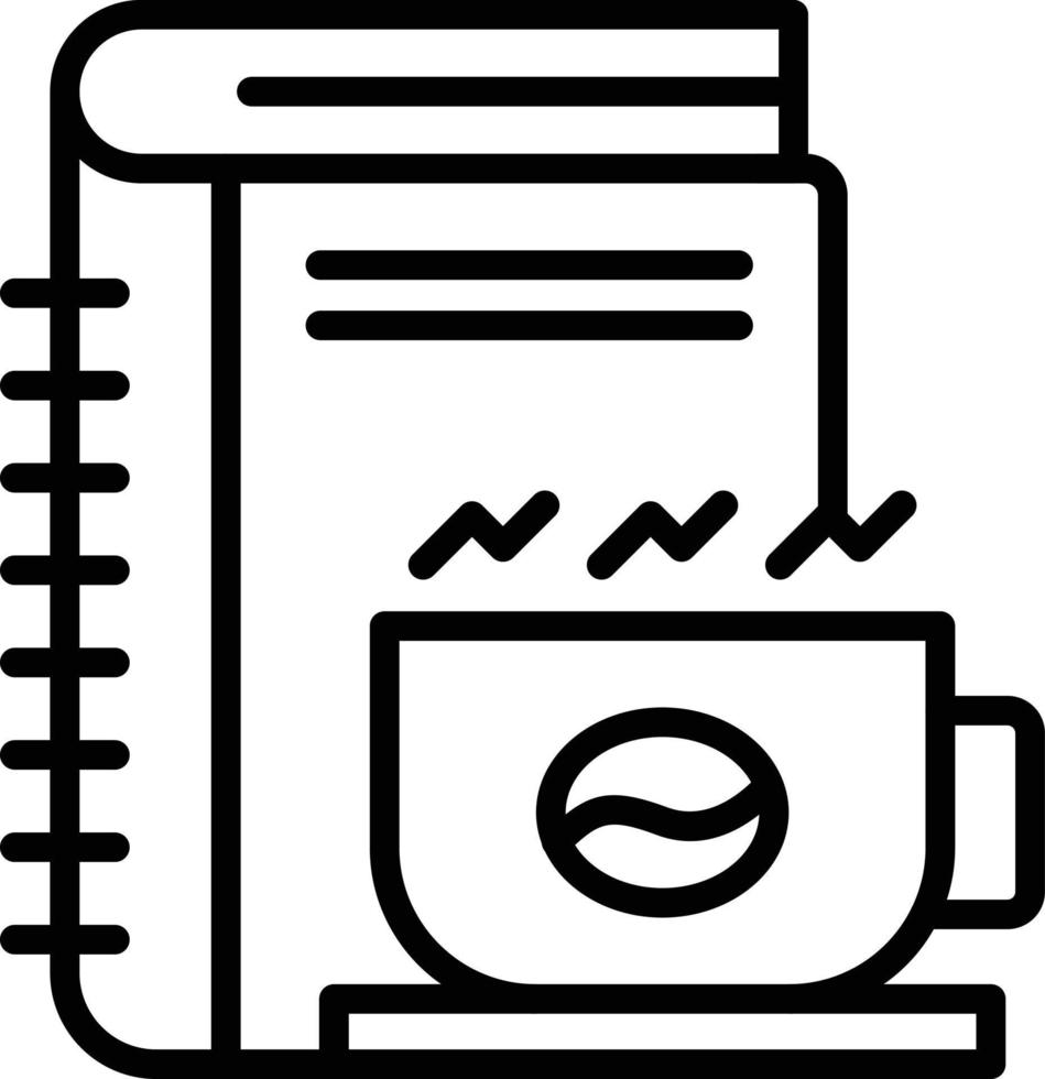 Coffee Menu Line Icon vector