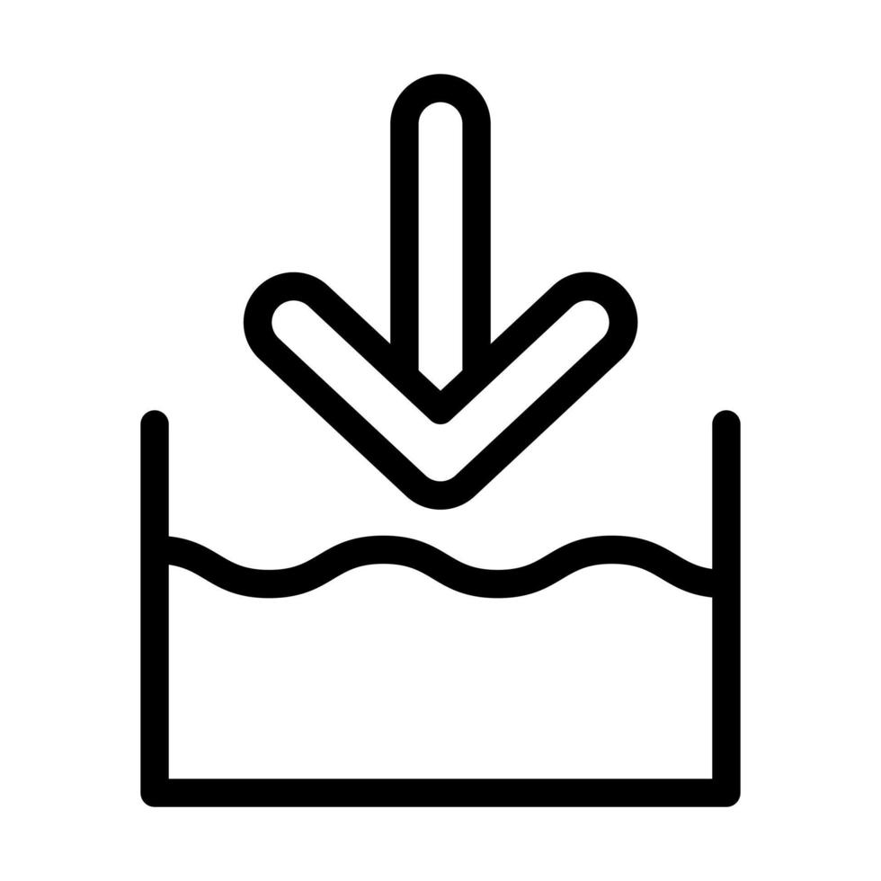 Below Sea Level Icon Design vector