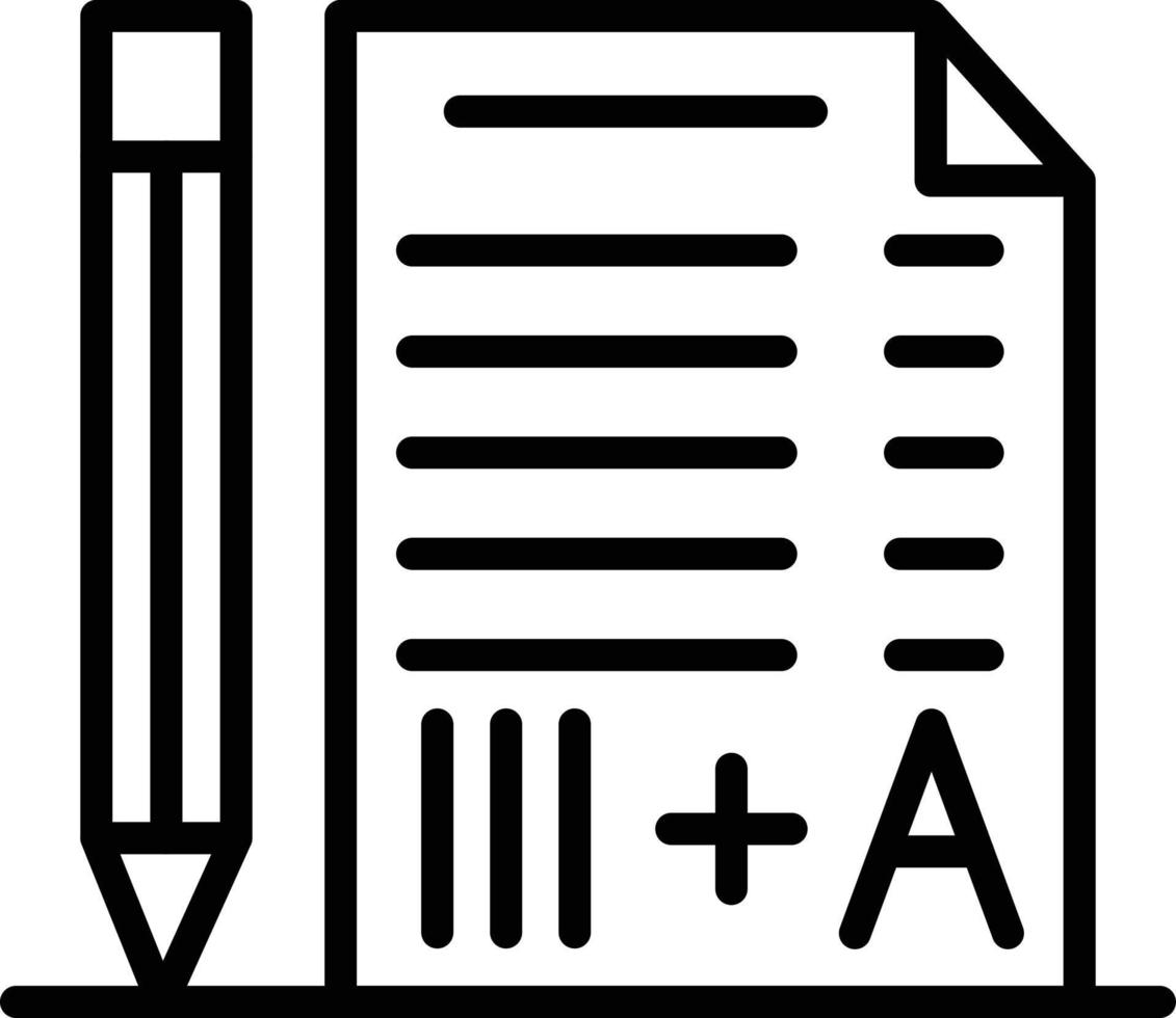 Exam Line Icon vector