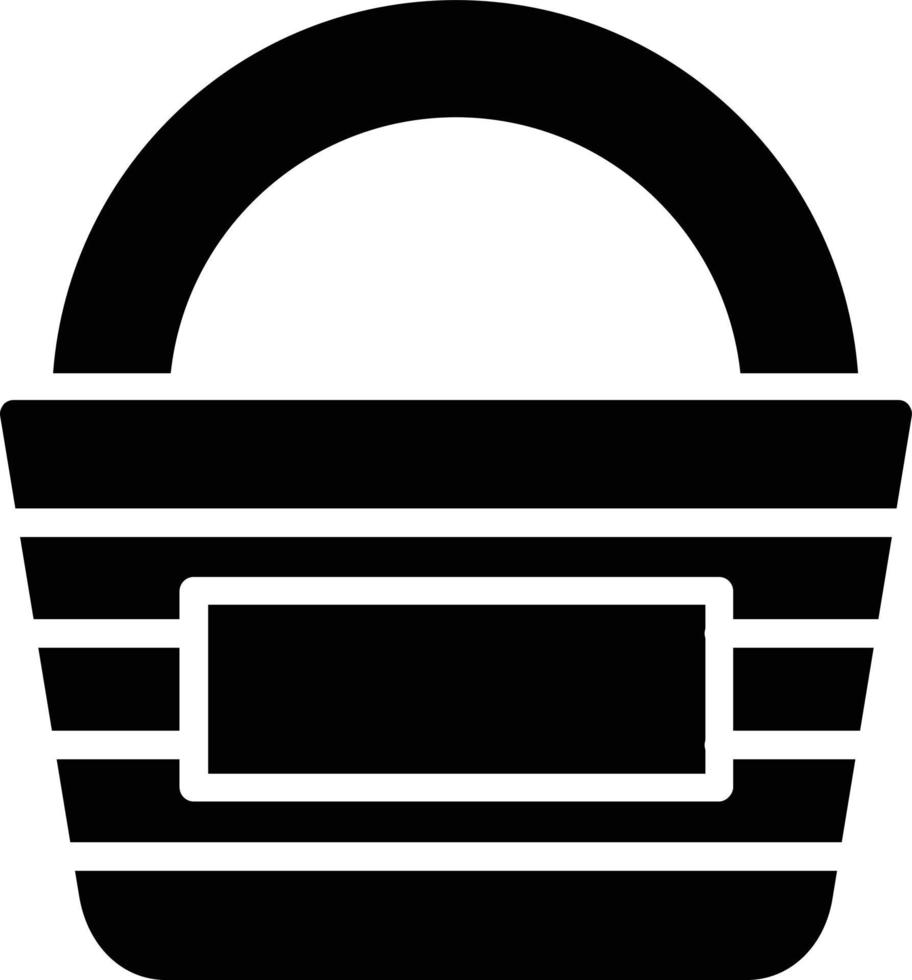 Picnic Basket Glyph Icon vector