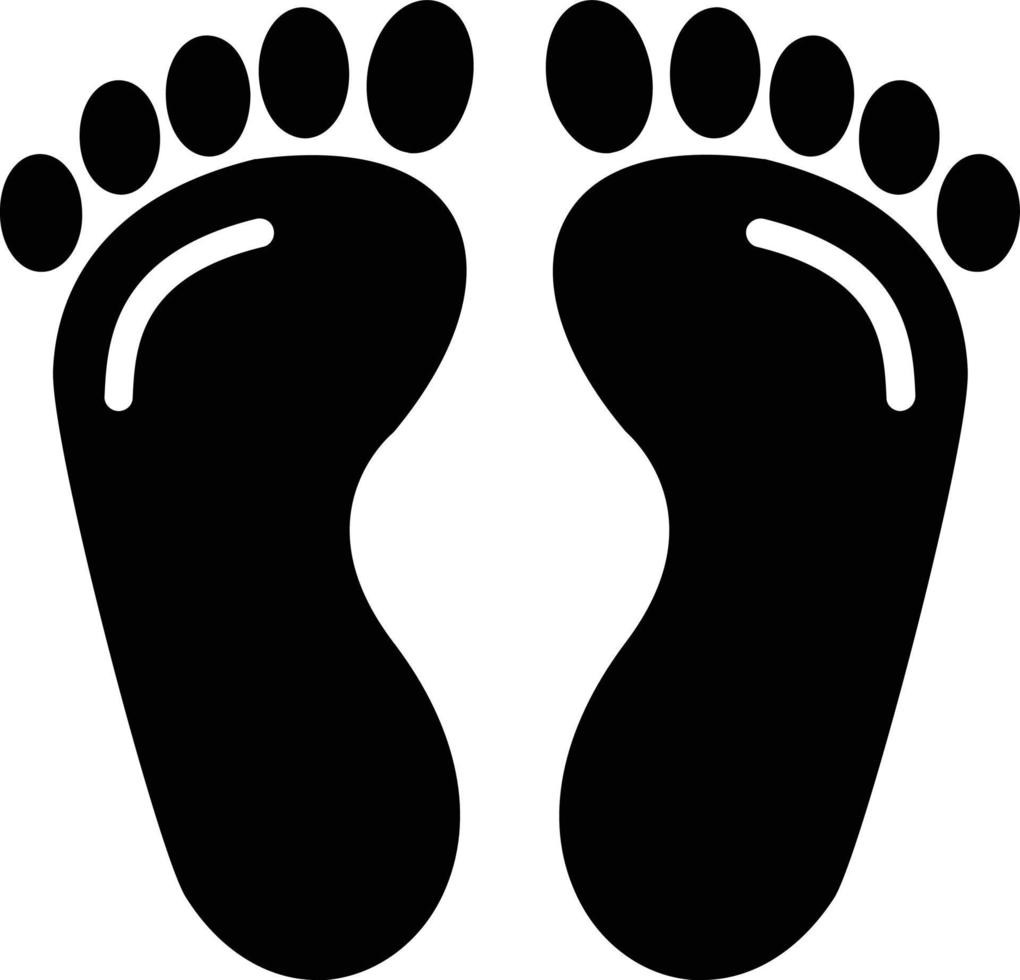 Footprint Glyph Icon vector