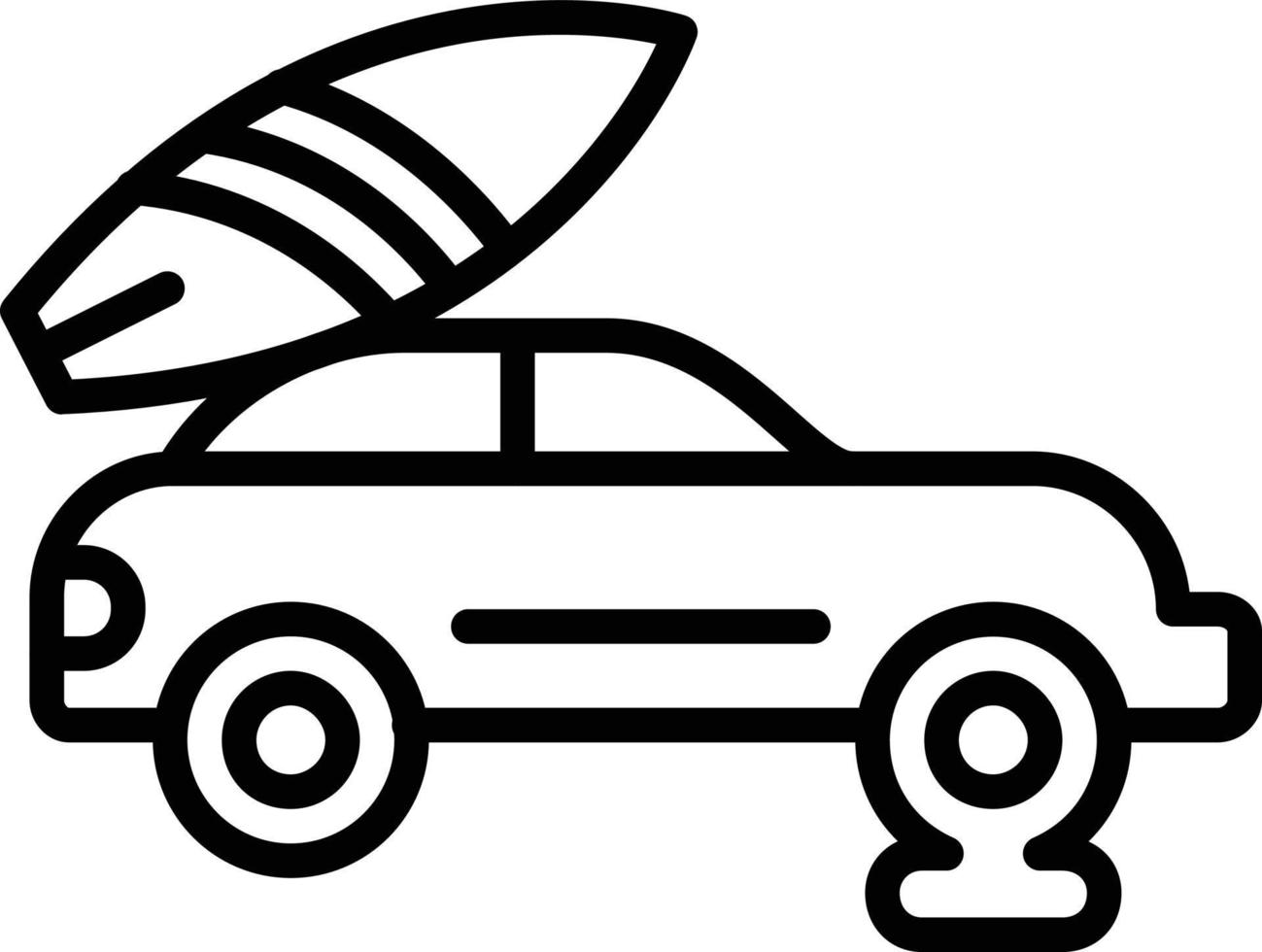Puncture Car Line Icon vector