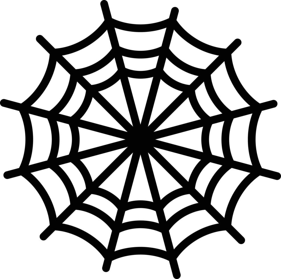 Spider Web Line Icon vector
