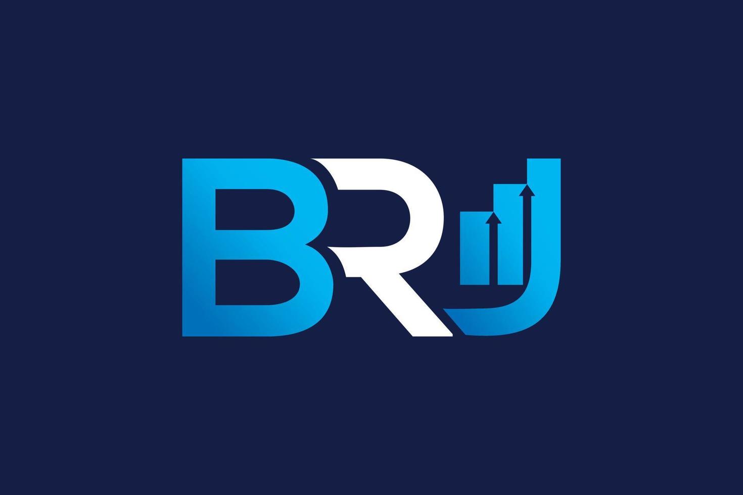 vector graphic of initial BRJ logo design for investment company