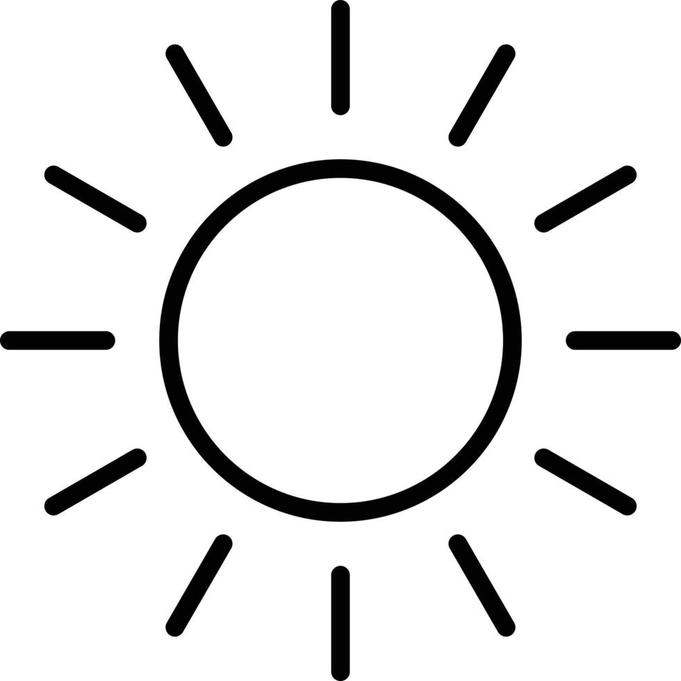 Sun Line Icon vector