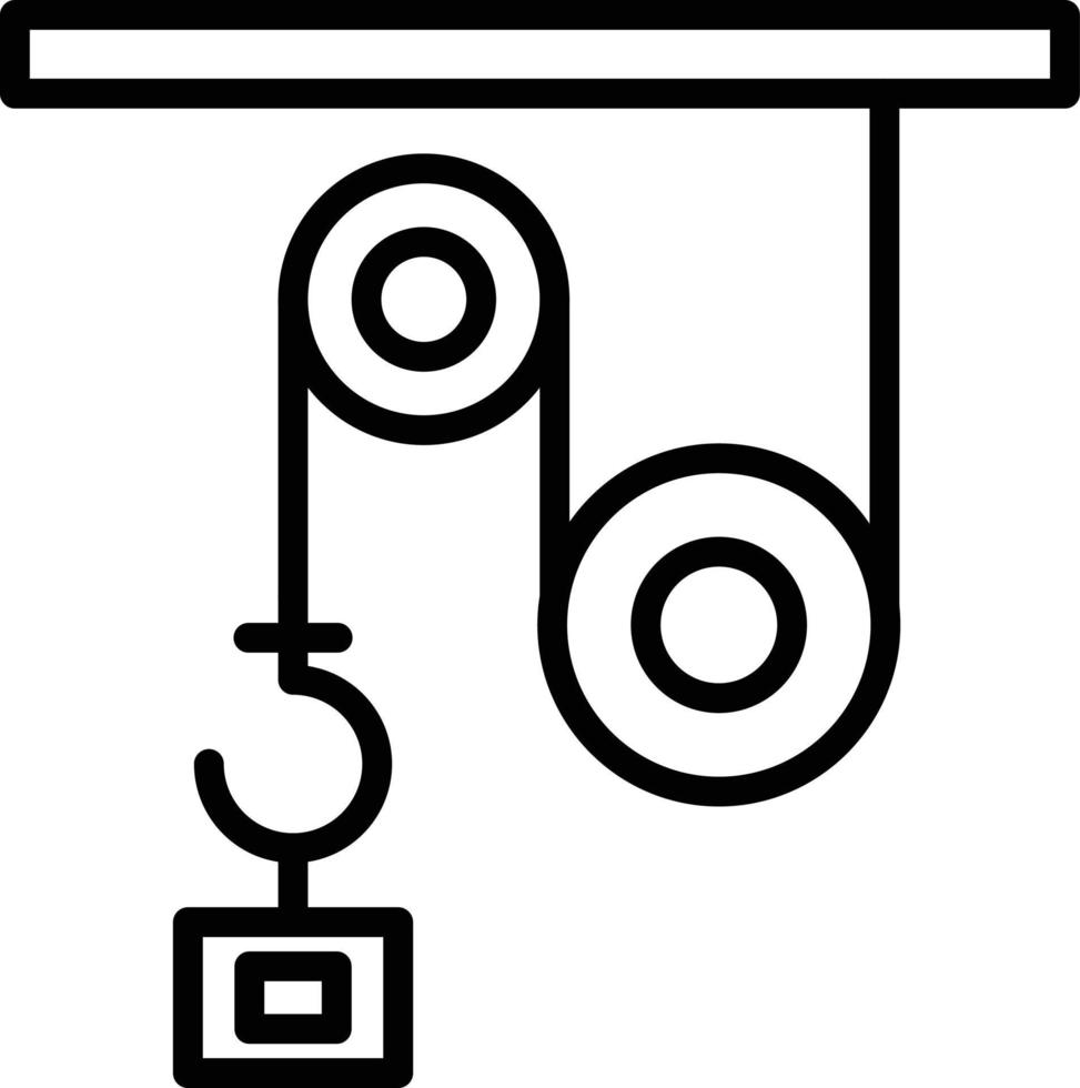 Pulley Line Icon vector