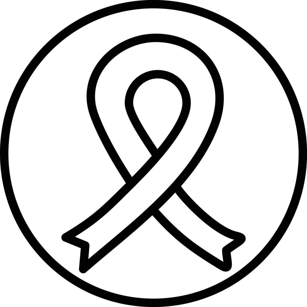 Awareness Ribbon Line Icon vector
