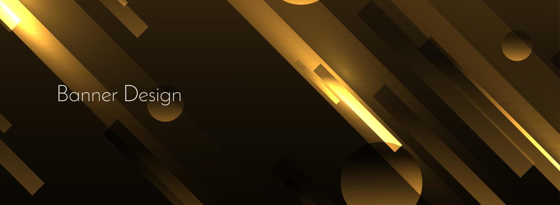 patrón geométrico abstracto oro elegante banner moderno vector