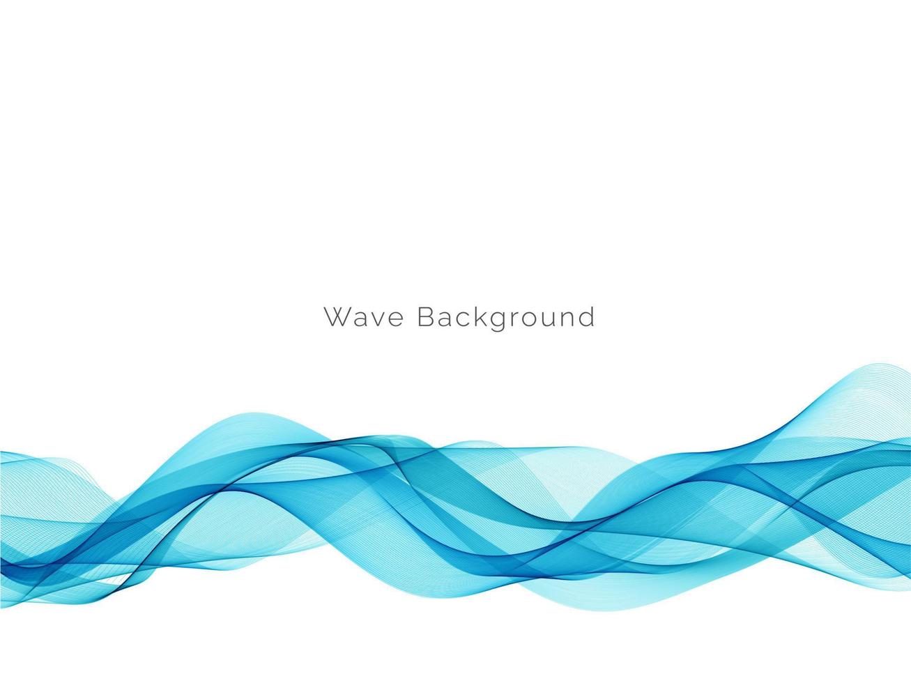 Flowing blue wave motion background vector