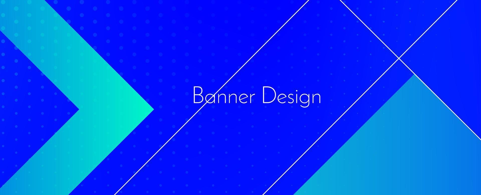 Fondo de diseño de banner moderno decorativo azul geométrico abstracto vector