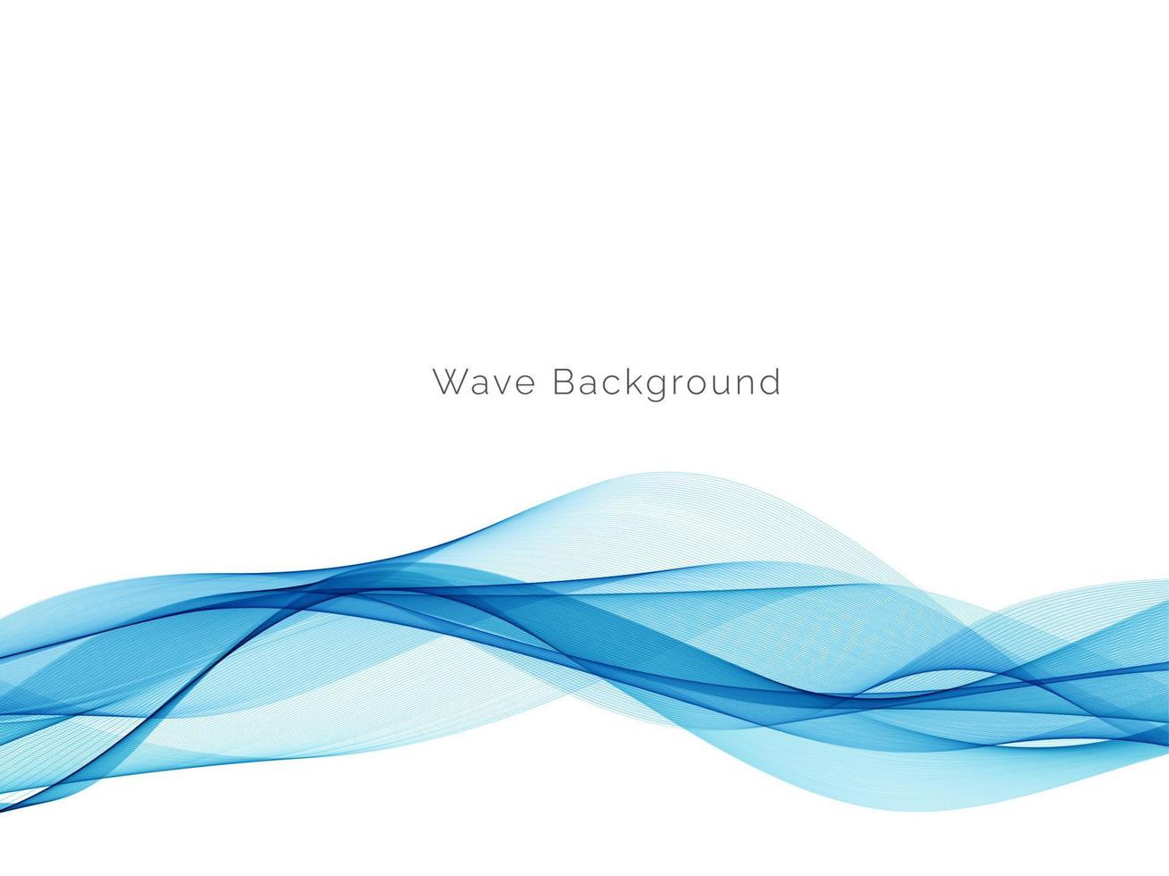 Abstract smooth stylish blue decorative wave background vector