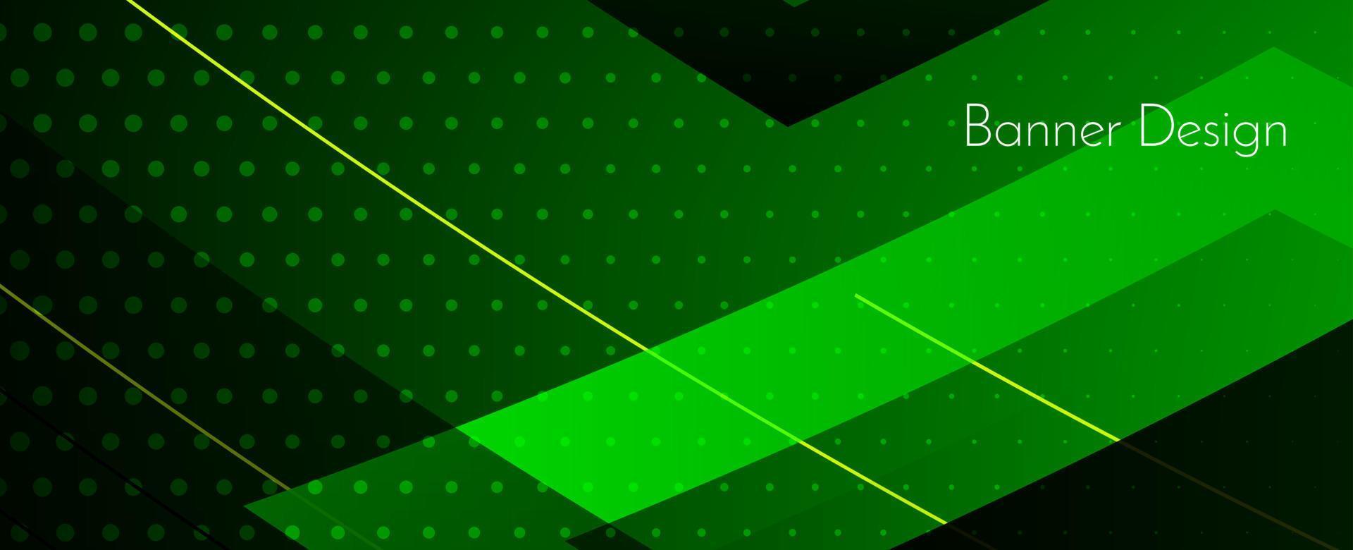 Fondo de banner elegante decorativo moderno verde geométrico abstracto vector