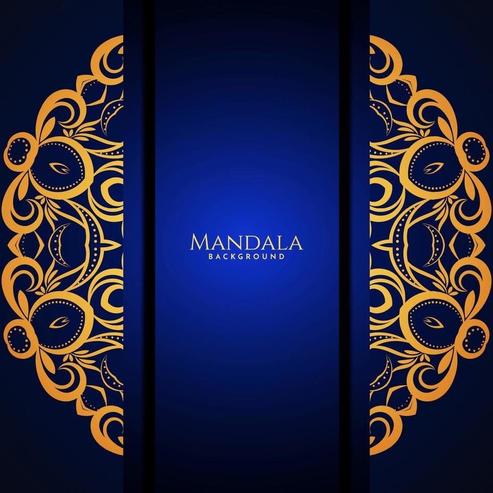 Luxury mandala gold colorwith stylish background vector