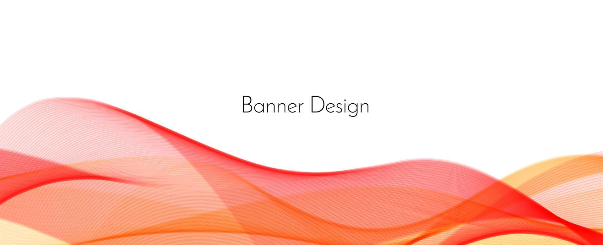 Fondo de banner de onda elegante decorativo moderno rojo abstracto vector