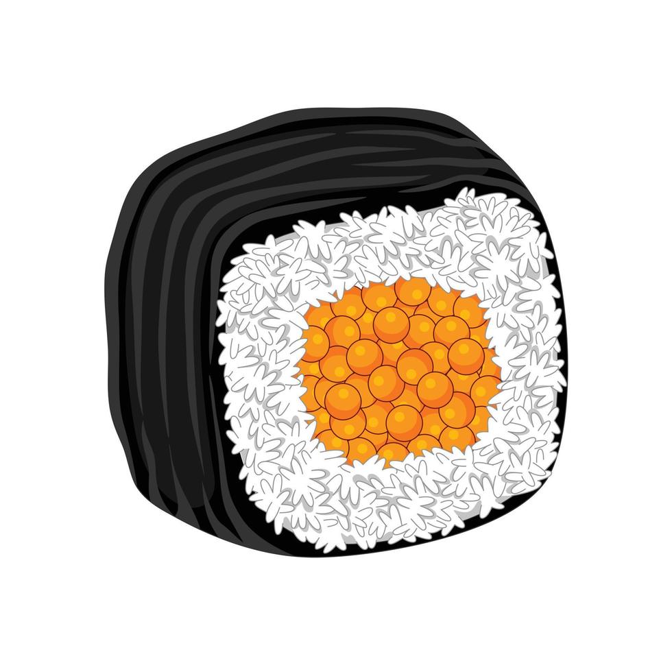 ilustración de vector de comida japonesa de sushi