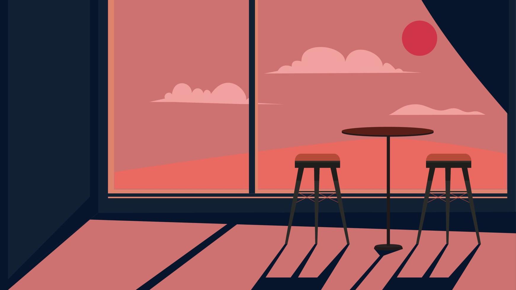 Landscape room aesthetic vector
