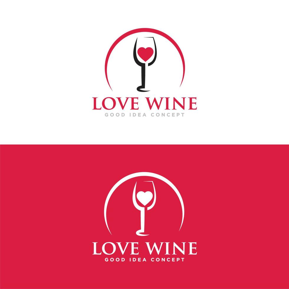 vector de diseño de logotipo de bar de vinos