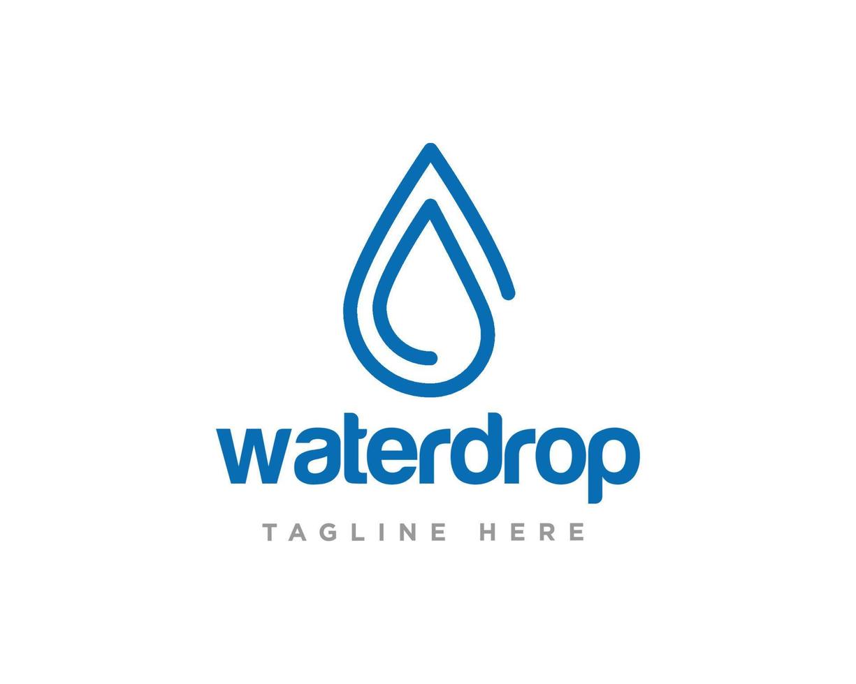 Water Drop Logo Design Vector Template