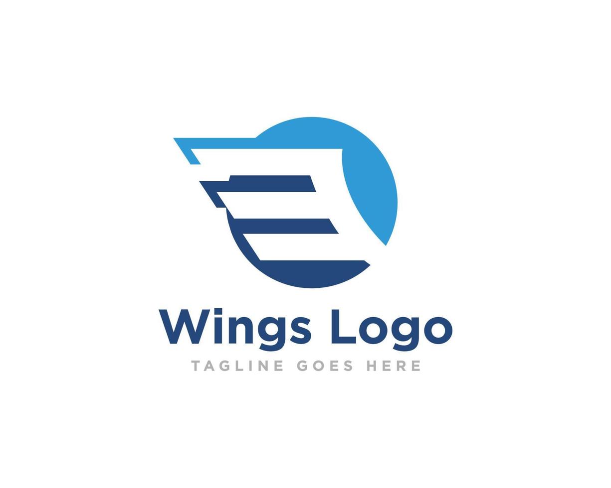 vector de diseño de icono de logotipo de alas