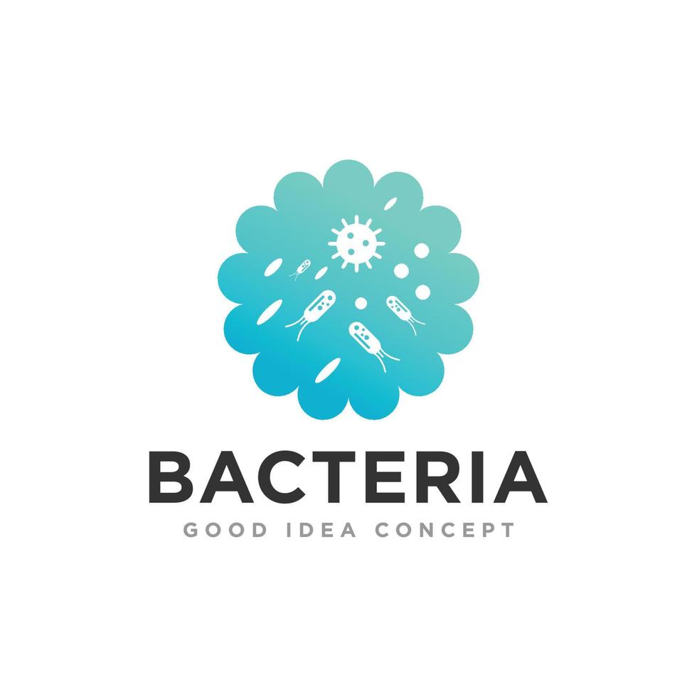plantilla de vector de diseño de logotipo de bacterias