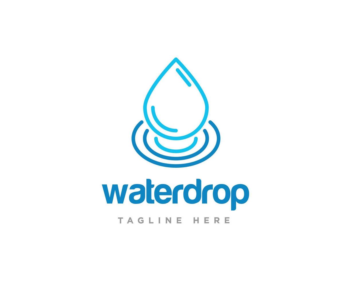 Water Drop Logo Design Vector Template