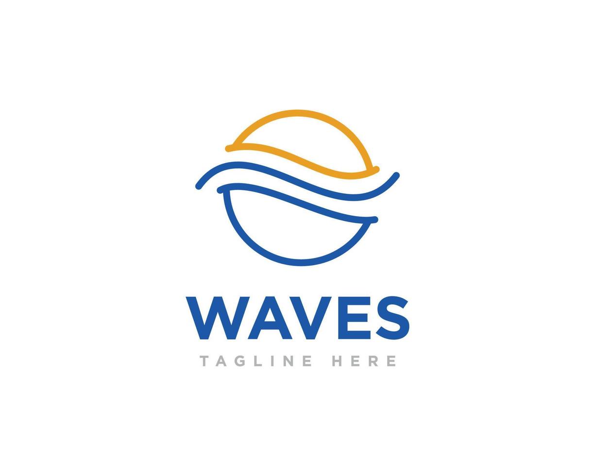 Abstract Wave Logo Design Vector