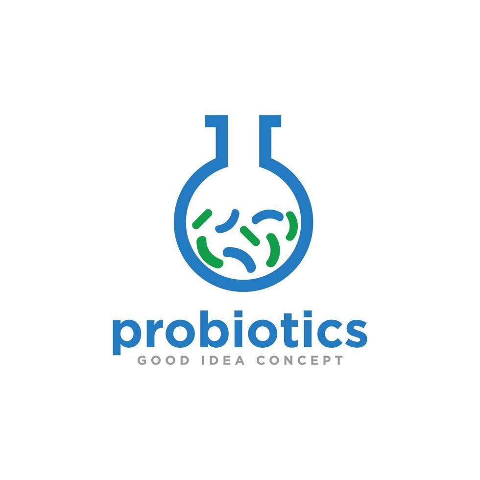 plantilla de vector de diseño de logotipo de bacterias