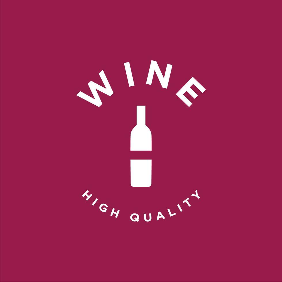 vector de diseño de logotipo de bar de vinos