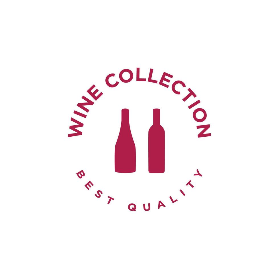 vector de diseño de logotipo de bar de vinos