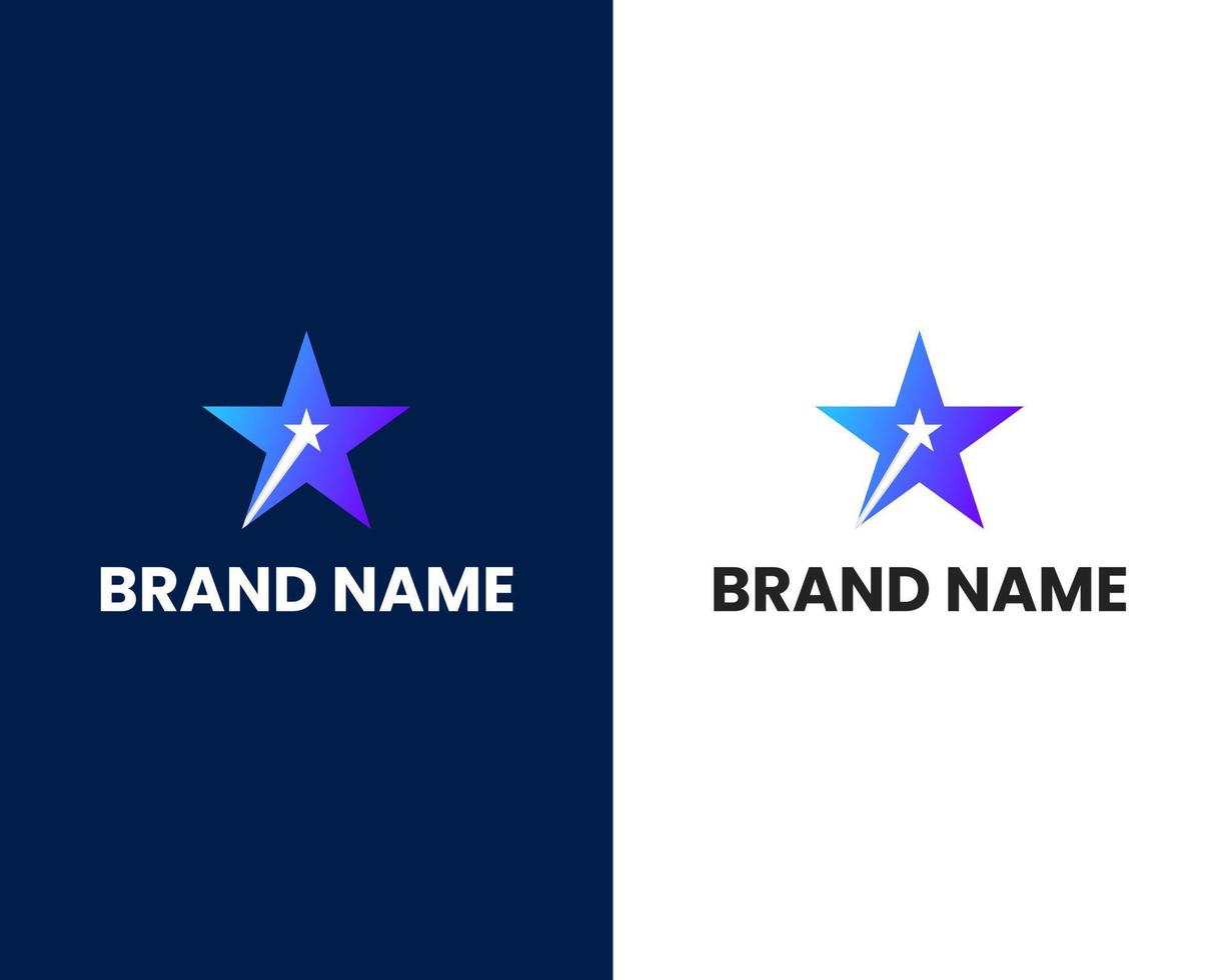 letter a with star mark modern logo design template vector
