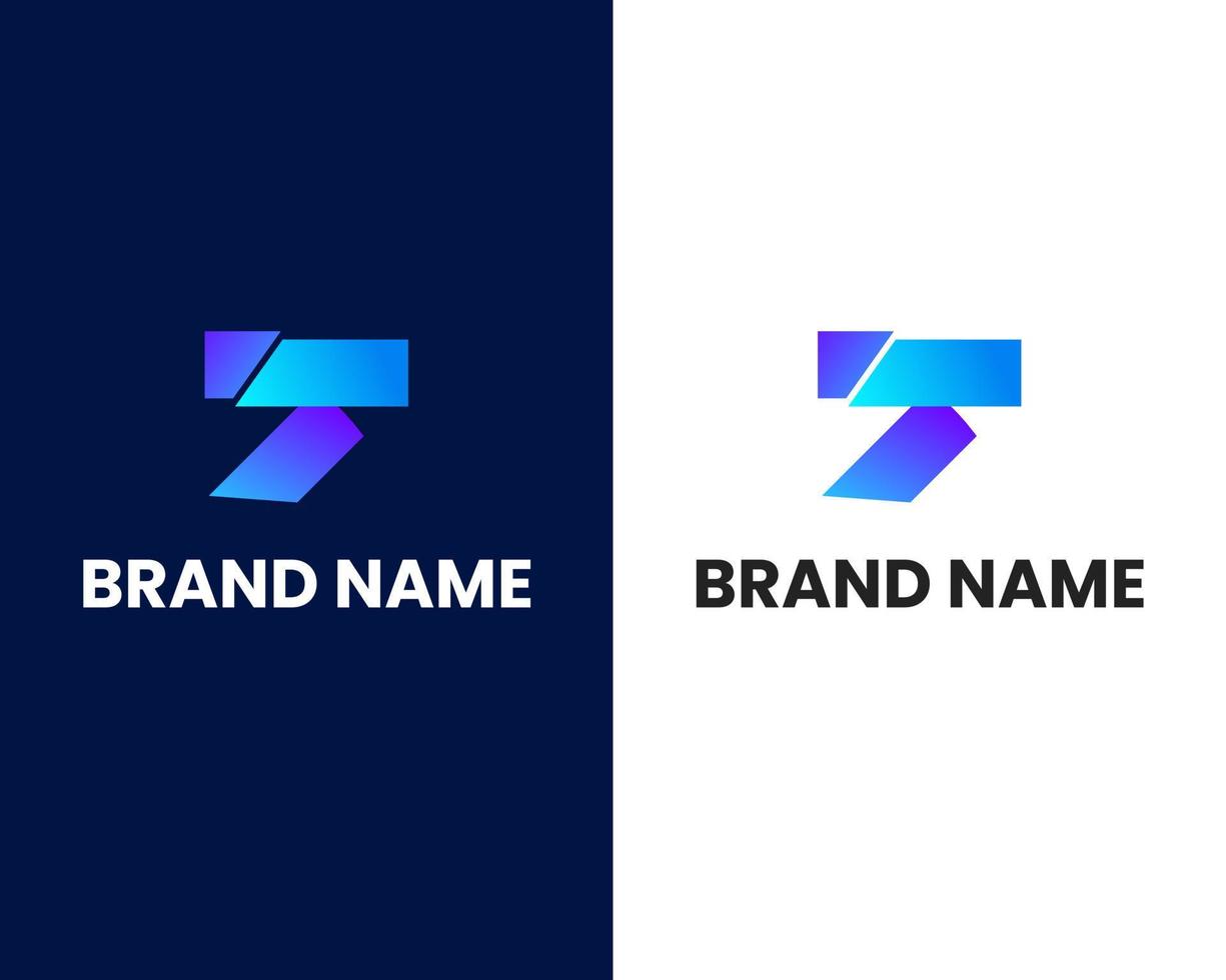 letter t mark modern logo design template vector