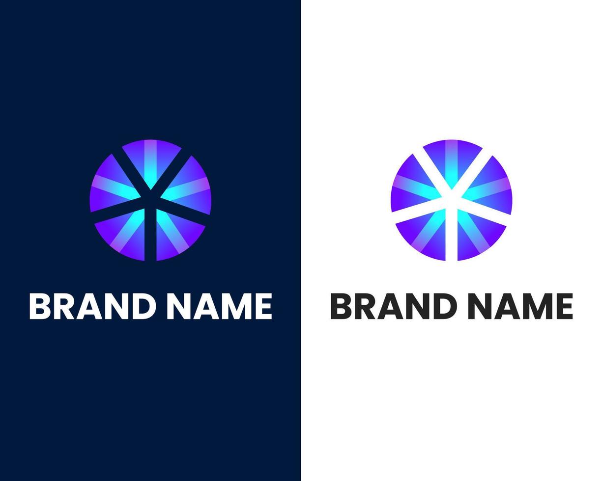 letter o colorful logo design template vector