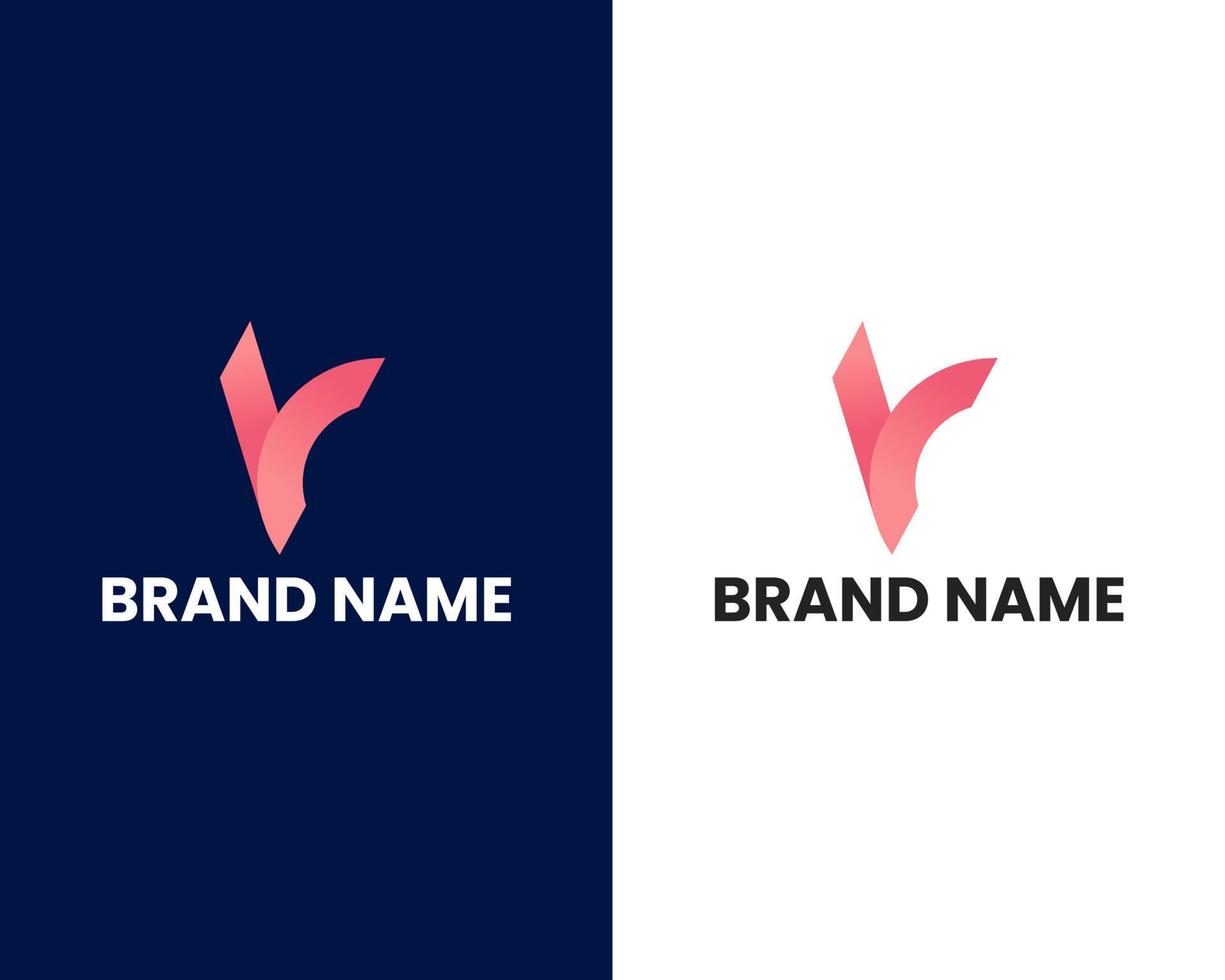 letter h and y mark modern logo design template vector