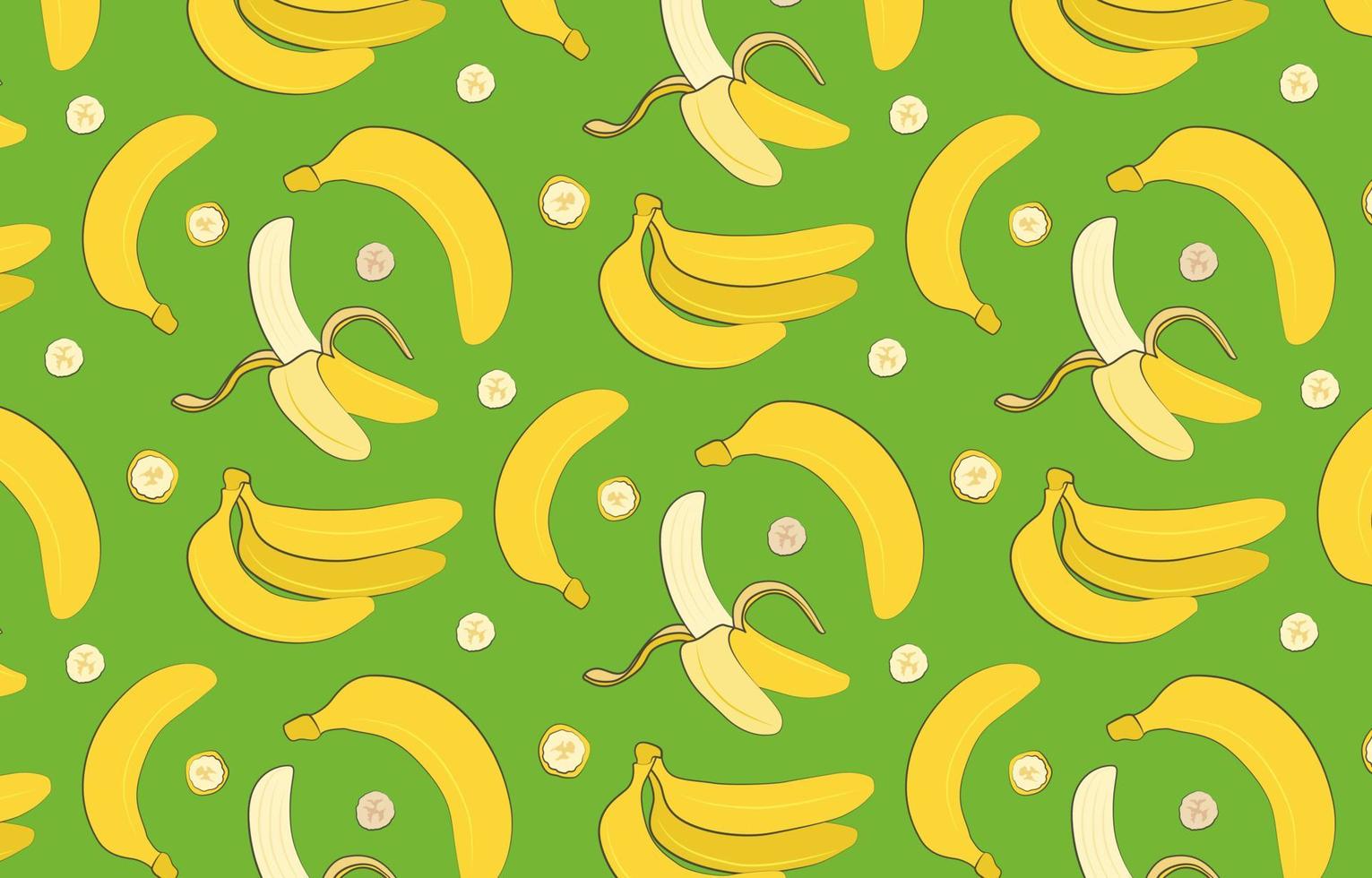 Banana Pattern Cartoon Style Graphic · Creative Fabrica