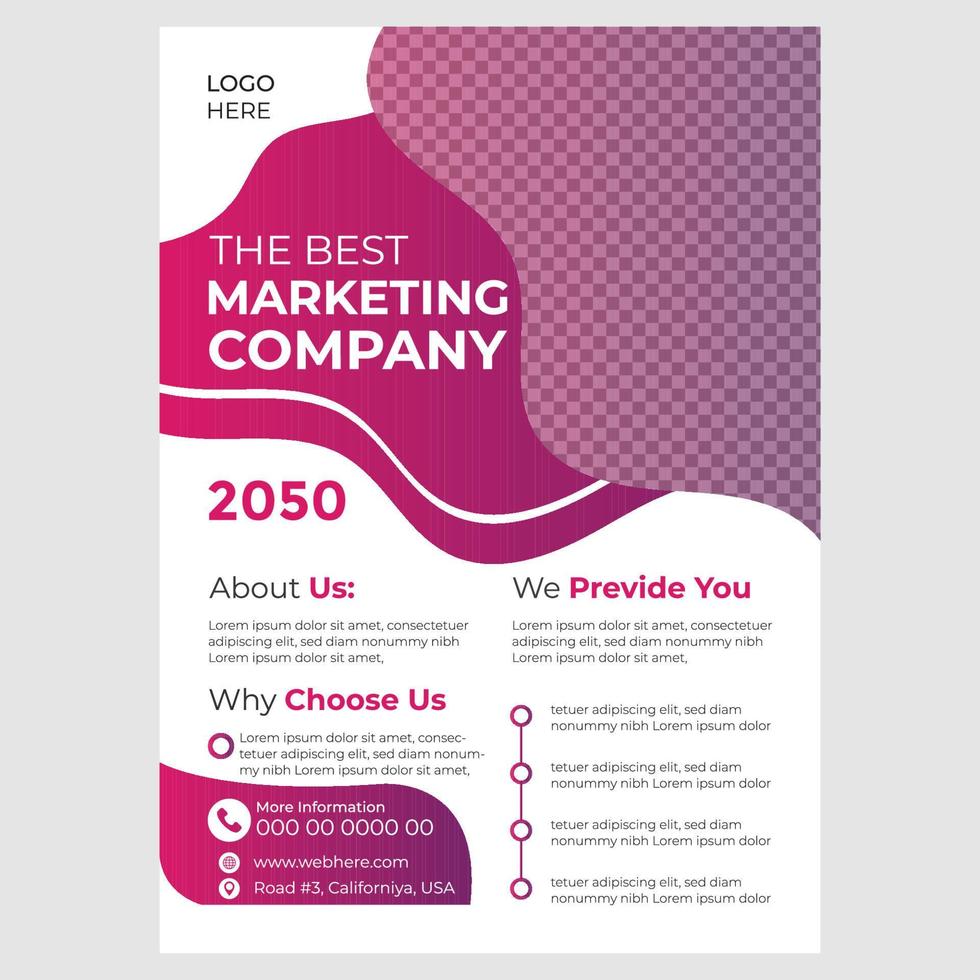 Marketing Flyer Design Template vector