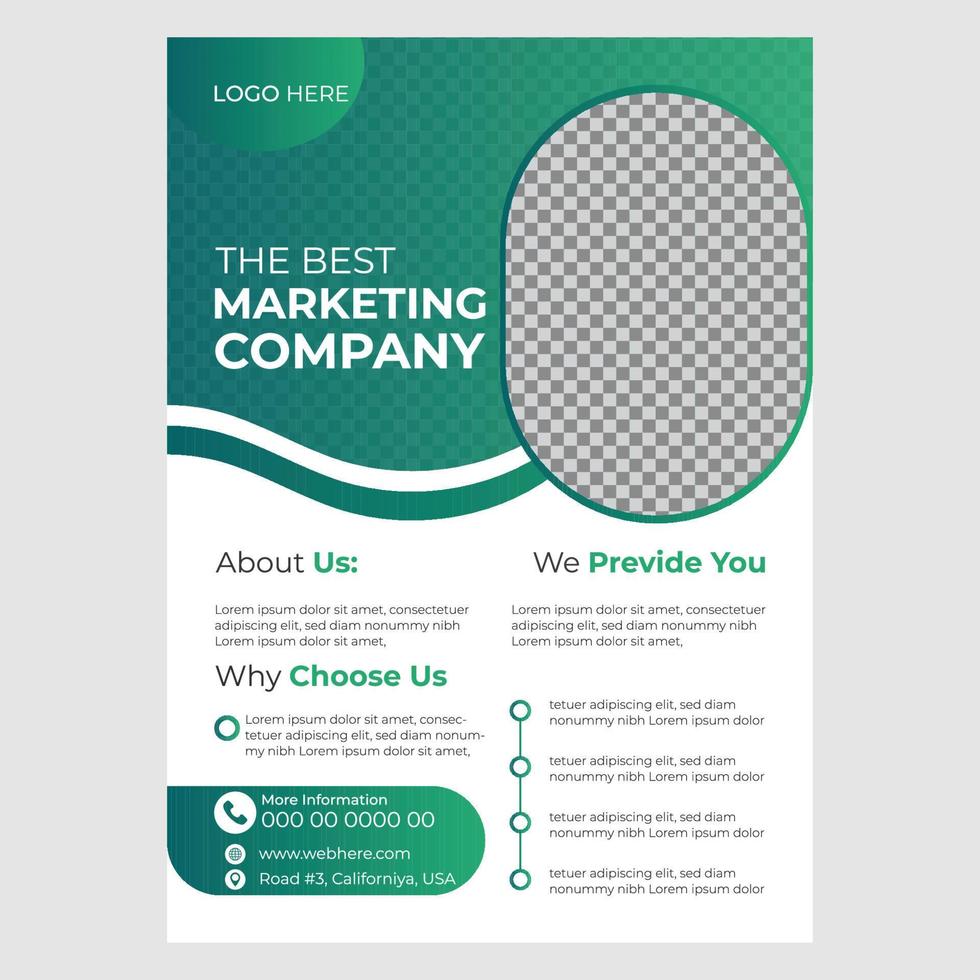 Marketing Flyer Design Template vector