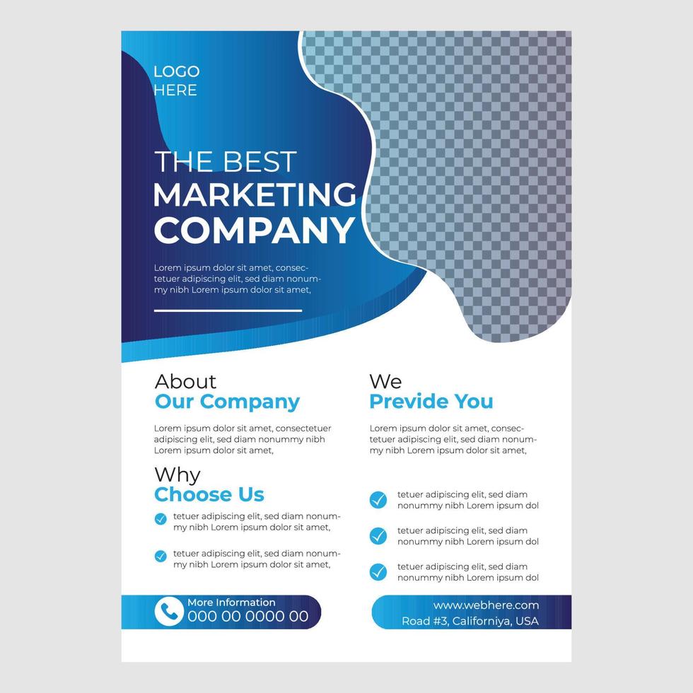 Marketing Flyer Design Template vector