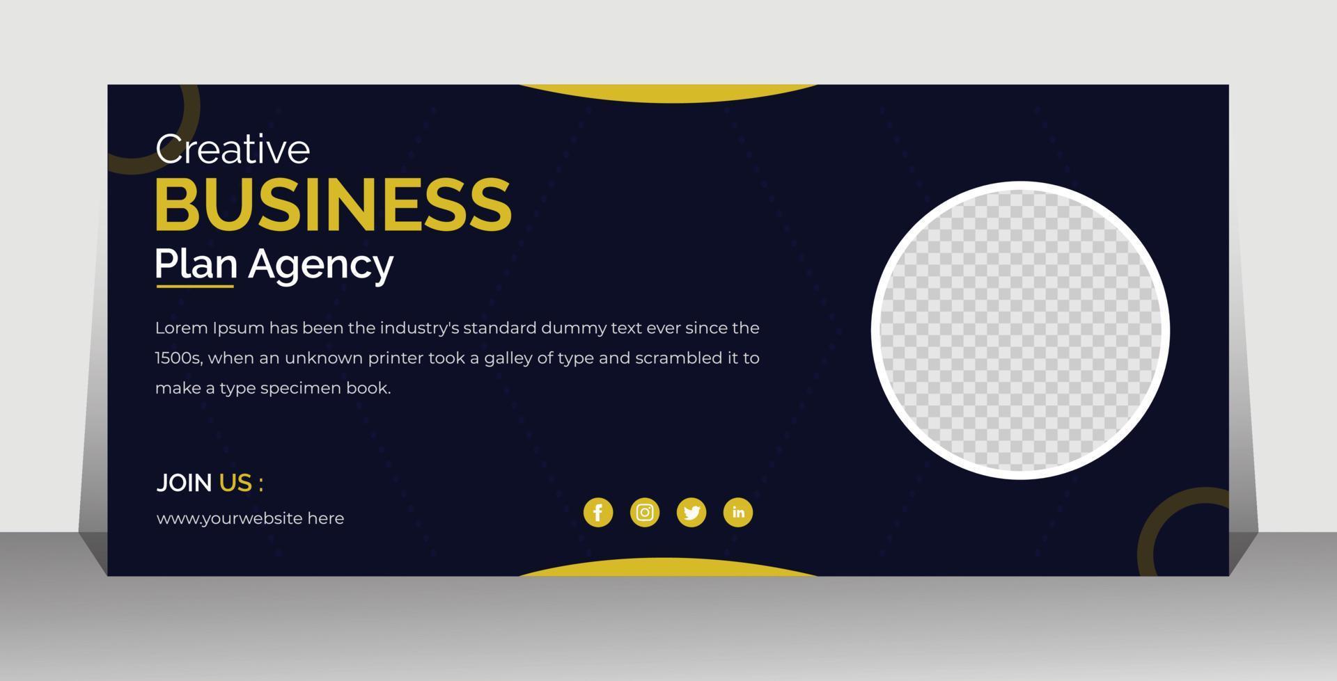 Digital marketing agency facebook cover banner design template vector