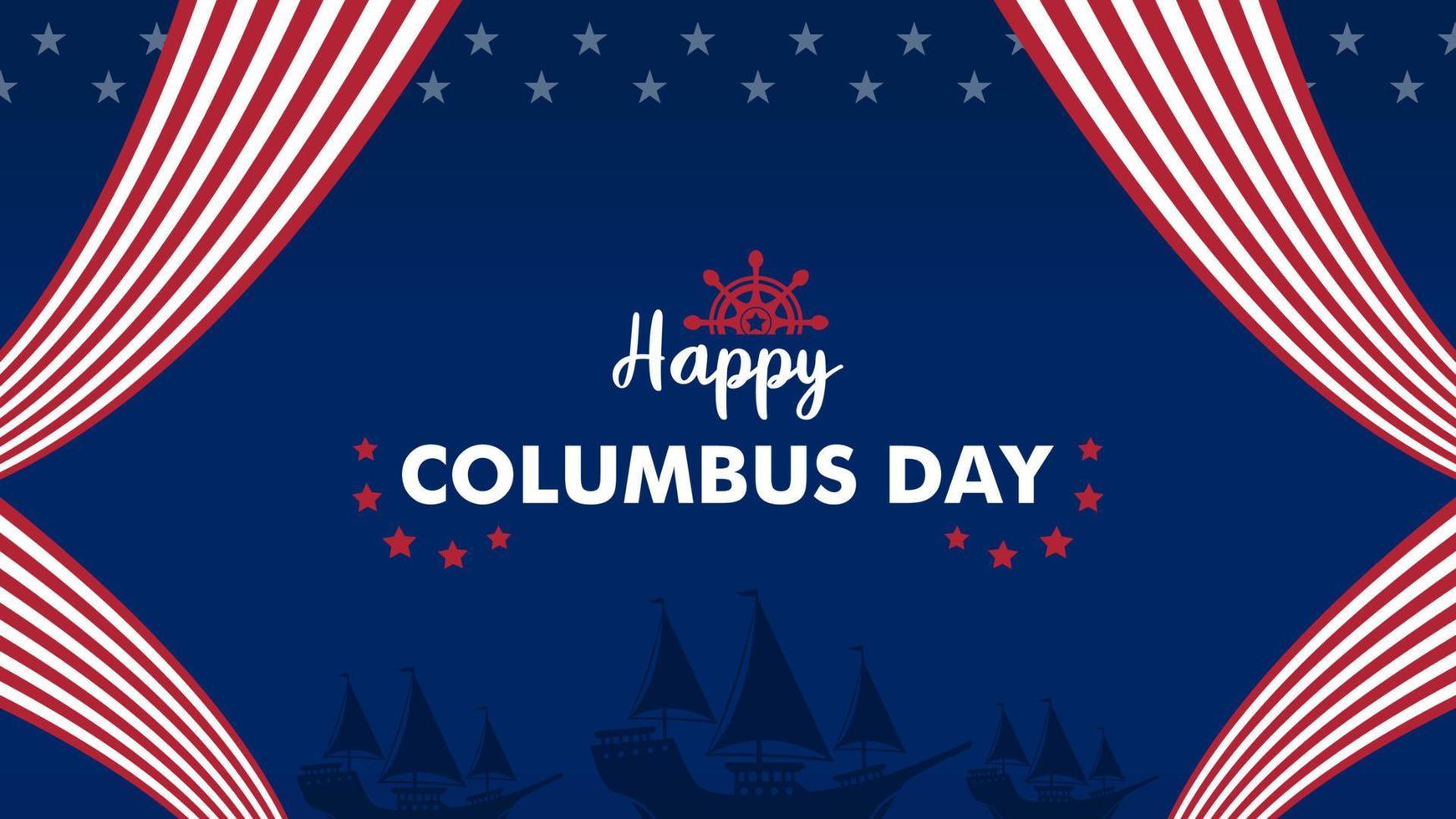 columbus day background for presentation vector